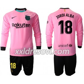 FC Barcelona Jordi Alba 18 Treći Dječji Komplet Dresovi za Nogomet 2020-2021 Dugim Rukavima (+ kratke hlače)